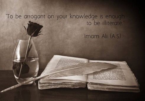 To be arrogant on your knowledge